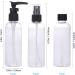 Lufevrm Travel Bottles Set - 4 Leakproof 100ml Refillable Spray & Pump Bottles with Transparent Bag for Shampoo & Perfume - Ideal for International Travel - Buy Online on SooperMarket.com
