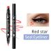 Go Ho Red Star Stamp Liquid Eyeliner | Waterproof & Smudge-proof Long-lasting Eye Makeup | Double-Sided Seal | 1 PC - Buy Online on SooperMarket.com