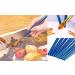 JOINREY 20 Pcs Round Pointed Tip Nylon Hair Artist Paint Brushes Set for Acrylic, Oil, Watercolor - Blue - Buy Online on SooperMarket.com