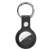 KWQ 2021 for Airtag Leather Case GPS Leather Case Anti Scratch Protective Skin Protective Cover with Key Chain Easy to Connect with Key, Backpack and Clothing Bag(Black)