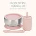 Beau Baby Stainless Steel Suction Bowl with Silicone Spoon - Pink | Baby Led Weaning Bowl for Toddlers & Kids - Buy Online on SooperMarket.com