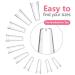 500pcs Medium Coffin Clear Acrylic Nail Tips with Acrylic Box - 10 Sizes Half Cover French False Nails for DIY Nails at Home or Salon - Buy Online on SooperMarket.com