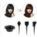 Professional Hair Coloring Kit - 4 Pcs Plastic Dyeing Bowl Comb Brush Set for Salon Use - Black - Buy Online on SooperMarket.com