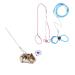 Tossens Nice Nice Pet Rat Mouse Hamster Harness Rope Pet Hamster Linen Bleit-collar for rat mouse Pet Supplies outdoor