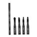 1PC 4 In 1 Premium Detachable Brush Multi-Sections Cosmetic Makeup Brush Lip Brush Eyeshadow Brush Eyebrow Brush Portable Travel Makeup Brush Kit(Black)