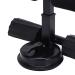 Ergonomic Design Sit Up Device Large Support Abdominal Training Device with Suction Cup Black