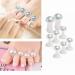 Pearl Silicone Toe Separator for Pedicure - 8pcs Toe Spacers for Feet, Stretchers, Spreaders, Polish Guards - Buy Online on SooperMarket.com
