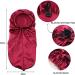 Ladaypoa Satin Hair Hood 2-Piece Silky Sleeping Hat Set for Girls & Women | Extra Large Black & Red Satin Sleeping Caps - Buy Online on SooperMarket.com