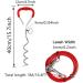 Wolike Dog Tie Out Cable and Stake Dog Wire Traction Rope Heavy Duty Stake-Out Dog Spike Spiral Pet Fixed Pile Outdoor Grass Dog Towing Rope (16FT/5M Red) 16FT/5M Red - Buy Online on SooperMarket.com