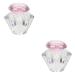 FRCOLOR Glass Nail Dish acrylic dappen dappen flower dappen Mixing Cups Glass Dappen Dish 5.5x5.5cmx2pcs Pinkx2pcs