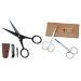 ONTAKI 3 Scissors pack - 1 German Beard & Mustache Scissors With Comb - 2 Facial Grooming Nose Hair Scissors - (1 Curved Blade Tip & 1 Safety Blunt Rounded Tip)
