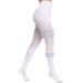 Beister medical compression stockings women long 20-30 mmHg support stockings men opaque toe wrap compression pants class 2 solid support for varicose veins edema white l
