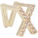 Metal Teeth Brace for Party Fashionable Jewelry Decoration Plated English Letter X Fits Most Tooth Sizes Portable - Buy Online on SooperMarket.com
