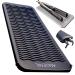 ANGENIL Silicone Heat Resistant Travel Mat Pouch for Titanium Ceramic Flat Iron Hair Straightener Professional and Curler 2 in 1 Curling Wand Crimper Hair Iron Tools Food Grade Silicone Black