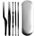 6pcs/set Stainless Steel LED Ear Wax Pickers - Black Earpick Wax Remover Curette Spoon Cleaner Tool - Buy Online on SooperMarket.com