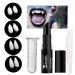 Go Ho Halloween Vampire Fangs Fake Teeth Makeup and Black Lipstick Kit 4 Sizes Halloween Decorations Party Cosplay Props 4 Pairs Vampire Fangs Teeth with Adhesive Glue Vampire Accessories Gift Vampire Fangs Teeth Kit + Black Lipstick Set