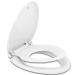 Hibbent Elongated Toilet Seat with Built-in Potty Training Seat, Magnetic Kids Toilet Seat Lid with Cover(Oval), Convertible Toilet Seat Fits both Adult & Child, Slow Close, Never Loosen - White Color White Elongated