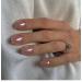 Mouyouglow Press on Nails Kurz Square Rosa Glaze Single -colored fake nails artificial nails with nail glue pink solid artificial fingernails ... T14