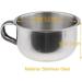 POFET 8cm Durable Stainless Steel Shaving Brush Mug Bowl - Premium Barber Beard Soap Dish for Men | International Shipping - Buy Online on SooperMarket.com