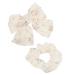 FOMIYES 1 Set Hair Accessories Bands Scrunchies Satin Scrunchies Elastics Bands Ponytail Scrunchies Bow Knotted Satin Hair Tie Bowknot Hair Clip Girl Alligator Clip The Flowers Mesh