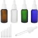 Zeoabsy 6-Piece 5ml Frosted Clear Glass Pipette Bottles | Essential Oil Drip Bottles with White Lock Rings for Aromatherapy - Buy Online on SooperMarket.com