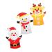 ibasenice 3 Sets DIY Christmas Hand Puppet Doll Accessories Hand Puppets for Kids Doll Playsets Preschool Educational Toys Sewing Kit for Kid DIY Art Craft Christmas Finger Doll Child Manual