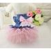 ZoonPark Puppy Dog Pet Clothes Pet Dog BOW Denim Dress Tutu Skirt Summer Clothes for Small Dog Cat Puppy (M Pink Skirt) - Buy Online on SooperMarket.com