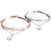 Magiclulu Rose Gold Cuff Bracelet for Women - Star & Pentagram Design Strass Jewelry Elegant Arm Loop - Perfect for Any Occasion 19.5*1.2cm - Buy Online on SooperMarket.com