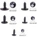 PandaHall Resin Safety Eyes 100pcs for Amigurumi & Crafts - Black Stuffed Teddy Bear Eyes in 5 Sizes (8/10/12/14/16mm) with Washers - 100 Pack - Buy Online on SooperMarket.com