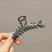 Fish Bone Hair Claw Clip - Non-slip Hair Styling Accessory for Women - Black Fishbone Design - Buy Online on SooperMarket.com