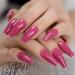 Dark Rose Pink Coffin False Nail Tips - 24pcs Glossy Acrylic Press On UV Fake Nails | Salon-Quality Full Cover with Glue Sticker | L5578 - Buy Online on SooperMarket.com