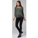 Happy Mama Maternity Nursing Striped Jumper Top 16-18 Khaki Melange - Buy Online on SooperMarket.com