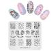 Alexnailart Nail Art Stamping Plate Template Christmas theme Snowman Balloon Candy Bell Christmas hat Pattern DIY Nail Art Image Stamp Stamping Plates Manicure Print Tool CH005