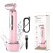 Hatteker Electric Lady Shaver Razor Wet and Dry Waterproof Bikini Trimmer for Women Rechargeable Legs Underarms Public Hair Painless Extendable Handle