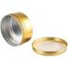 Zeoabsy 10-Piece Gold Aluminum Empty Jars - 150ml Round Tins with Screw Lid for Cosmetics Candles & Ointments | Includes 5 Spatulas & 1 Gold Label - Buy Online on SooperMarket.com