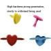 Hahiyo Heart Shaped Brads 200PCS Mixed Color 8.8x9.2mm - Metal Fasteners with Strong Penetration for Scrapbook Tag - Easy Bend, No Jagged Groove or Burr, Rust Resistant - Buy Online on SooperMarket.com