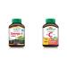 Jamieson No Fishy Aftertaste Extra Strength Omega-3 Mini 200 Count & Chewable Vitamin C 500 mg - White Juicy Peach Flavour 120 Count (Pack of 1) Omega-3 Mini + Vitamin C 500 mg