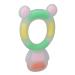 Baby Chew Toy BPA Free Baby Teether with Soft Texture Cartoon Bear for Babies 0 to 6 Months (Pink)