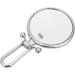 Nofaner Double-Sided 10x Magnifying Makeup Mirror with Foldable Handle - Silver | Handheld, Table, and Travel Friendly - Buy Online on SooperMarket.com