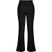 Vintage Y2K High Waist Corduroy Flared Pants for Women - Black | Streetwear Wide Leg Trousers with Pockets - Buy Online on SooperMarket.com