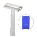 Premium Double Edge Silver Hand Razor for Men - Includes Case | Perfect Beard Grooming Tool - Buy Online on SooperMarket.com