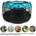 Blumoo Portable Pet Playpen - Indoor/Outdoor Foldable Dog Playpen with Mesh Shade Cover | Travel Dog Play Tent for Puppies/Cats/Rabbits - Blue (S 28x28x18) - Buy Online on SooperMarket.com