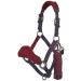 LeMieux Vogue Fleece Headcollar & Leadrope Halter - Cob Burgundy/Navy | International Shipping - Buy Online on SooperMarket.com