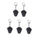 Yardwe 5 pth key rings Key rings flashlight key holder key holder key ring light lamp black light button keychain mini coin bag as shown m