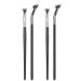4PCS Mascara Fan Brush Lash Wand Brush Fan for Natural Lifted Effects and Enhance Lower Lashes Synthetic Fibre Smooth Application No Smearing Clumping Easy to Use 4PCS Black Mascara Fan Brush