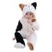 Doladola Unisex Baby Onesies Animal Cartoon Cat Jumpsuits Toddler's Hooded Rompers Outfit 3-6 Months Beige Cat