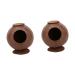 FOMIYES 2pcs Coconut Shell Charcoal Hamster Nest Small The Bed 16X15X15CMx2pcs Brownx2pcs
