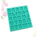 STOBOK 2pcs Silicone Molds Butter Cookies Cake Mold Candy Molds Soap Loaf Mold Cakesicles Mold Letter Molds Cupcake Chocolate Mold Baking Tool Fondant Mold Epoxy Decorative Mold Greenx2pcs 12x13cmx2pcs - Buy Online on SooperMarket.com