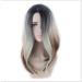 BGHJUE Halloween Wig - Long White Highlights Human Hair Weave Bundles with Closure | Brazilian Straight Non-Remy Hair Extensions - Buy Online on SooperMarket.com