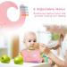 Vicloon Silicone Baby Bib 2PCS Baby Weaning Bibs Waterproof Baby Feeding Bibs Adjustable with Wide Food Catcher Pocket Unisex Toddler Bibs (Pink-Grey) - Buy Online on SooperMarket.com